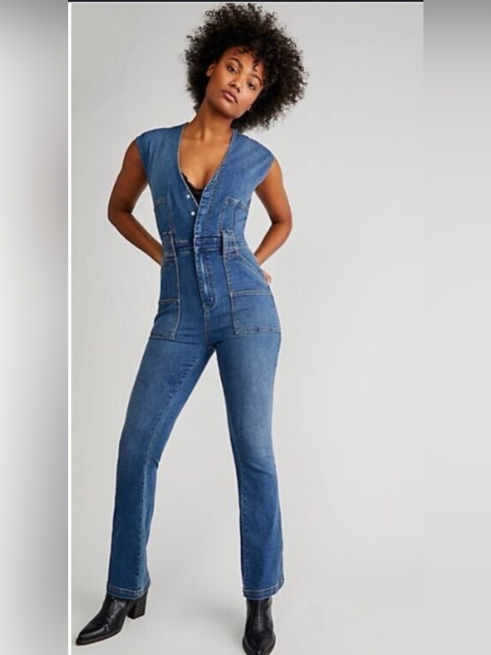 Free People CRVY Hyde Park Jumpsuit